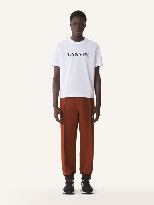 CAMISETA LANVIN DE ALGODÓN BORDADO Lanvin CAMISETA LANVIN DE ALGODÓN BORDADO Blanco óptico RMTS0012J300H25