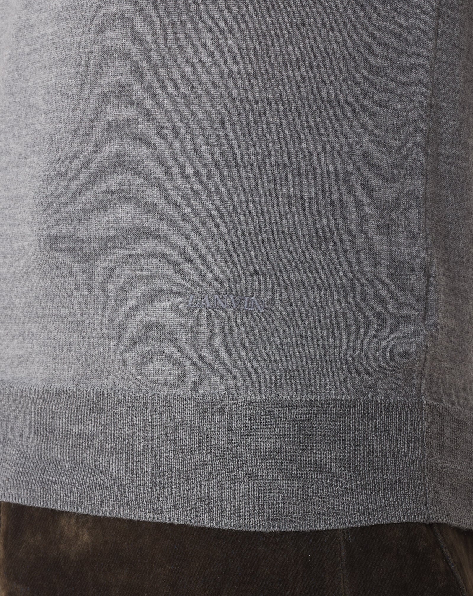 Lanvin POLO NECK LONG-SLEEVE JUMPER Ash RMPL0012K099A26