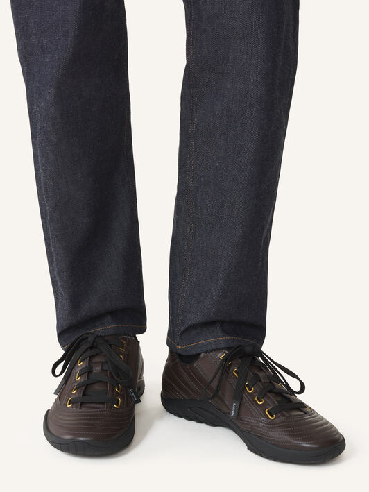 LNV2 SNEAKERS IN LEATHER Lanvin LNV2 SNEAKERS IN LEATHER Brown/Black FUSKAK03LEATA26