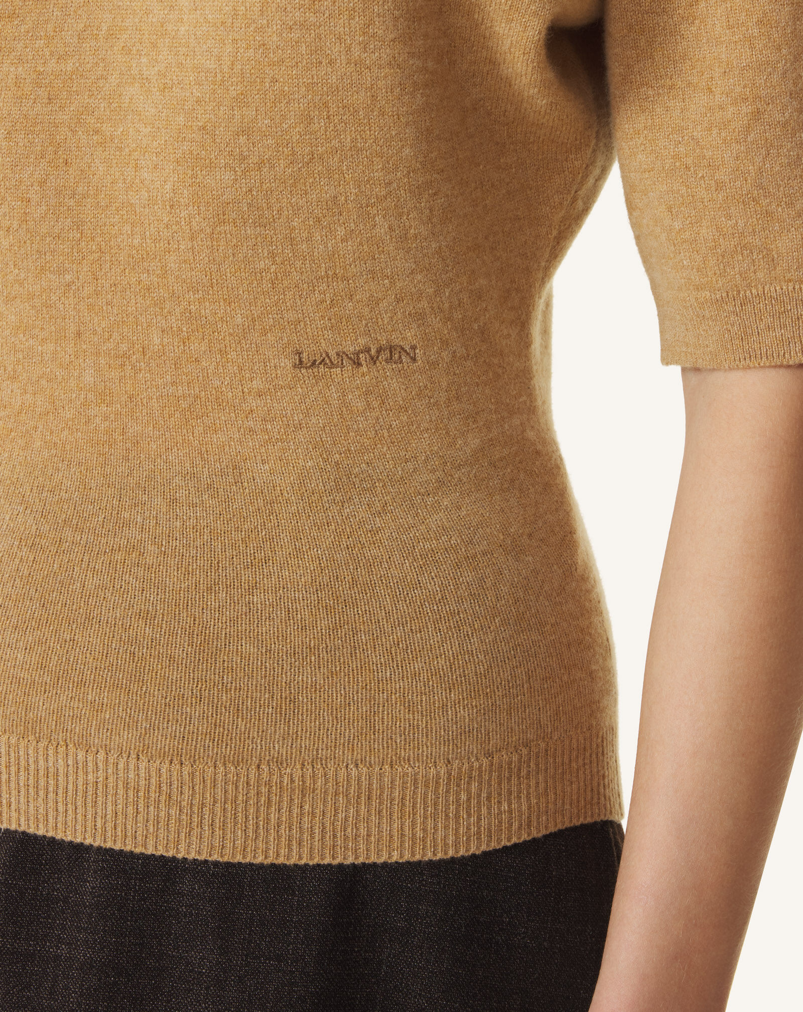 CONTRAST COLLAR POLO Lanvin CONTRAST COLLAR POLO Cappuccino RWPO0053K113H26
