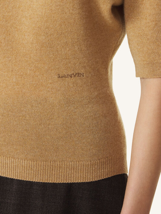 CONTRAST COLLAR POLO Lanvin CONTRAST COLLAR POLO Cappuccino RWPO0053K113H26