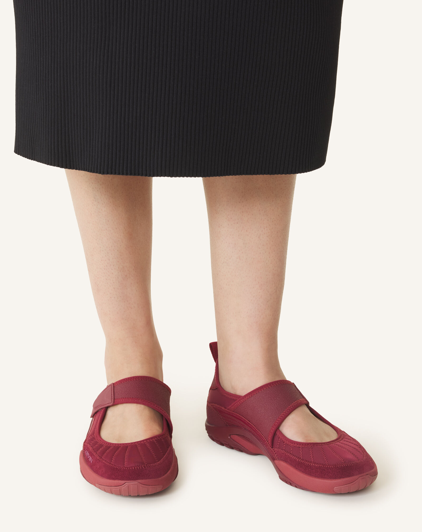 LNV1 BALLERINA SNEAKERS IN SCUBA Lanvin LNV1 BALLERINA SNEAKERS IN SCUBA Burgundy FUSKAK04SCSUH26