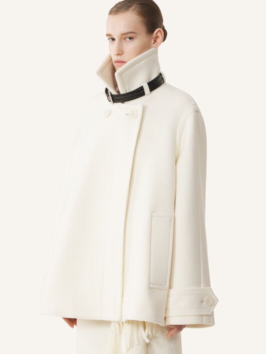 HIGH-NECK SHORT COAT Lanvin HIGH-NECK SHORT COAT Off White RWCO00224724A26