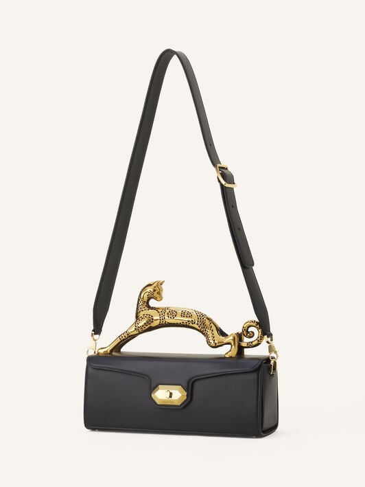 SAC PENCIL CAT EN CUIR Lanvin SAC PENCIL CAT EN CUIR Noir LWBGBR08SMLEA26