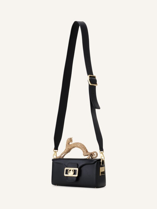 TASCHE NANO PENCIL CAT AUS LEDER MIT STRASS Lanvin TASCHE NANO PENCIL CAT AUS LEDER MIT STRASS Schwarz LWBGBRS3TPSSH23