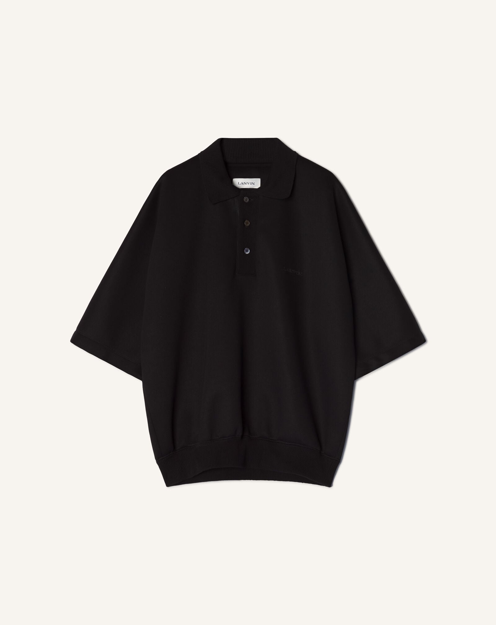 POLO AMPLE EN JERSEY DOUBLE FACE Lanvin POLO AMPLE EN JERSEY DOUBLE FACE Noir/Bleu marine RMPL0051J056E26