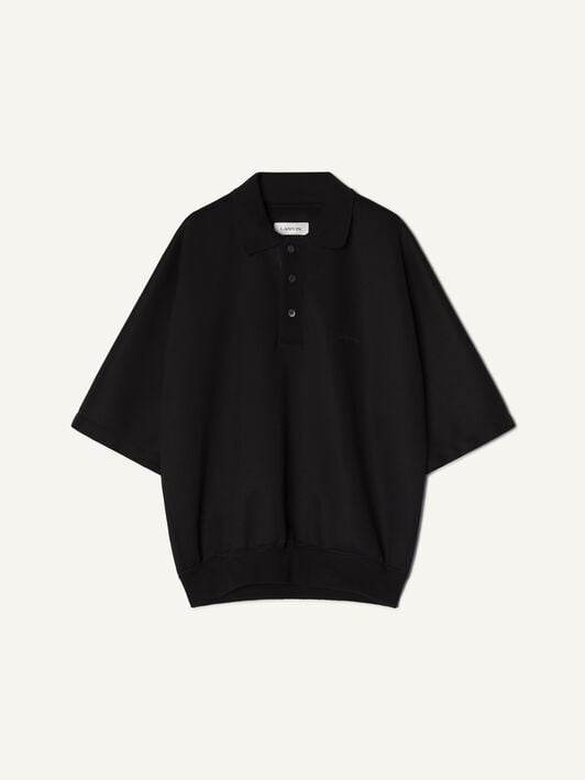POLO AMPLE EN JERSEY DOUBLE FACE Lanvin POLO AMPLE EN JERSEY DOUBLE FACE Noir/Bleu marine RMPL0051J056E26