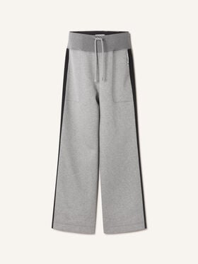 Lanvin WEITER JOGGINGANZUG AUS DOPPELSEITIGEM JERSEY Hellgrau/Schwarz RWTR0017J056A26