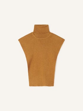 Lanvin LANVIN SIGNATURE COLLAR IN CASHMERE Camel AMSAVCO43WSIH26