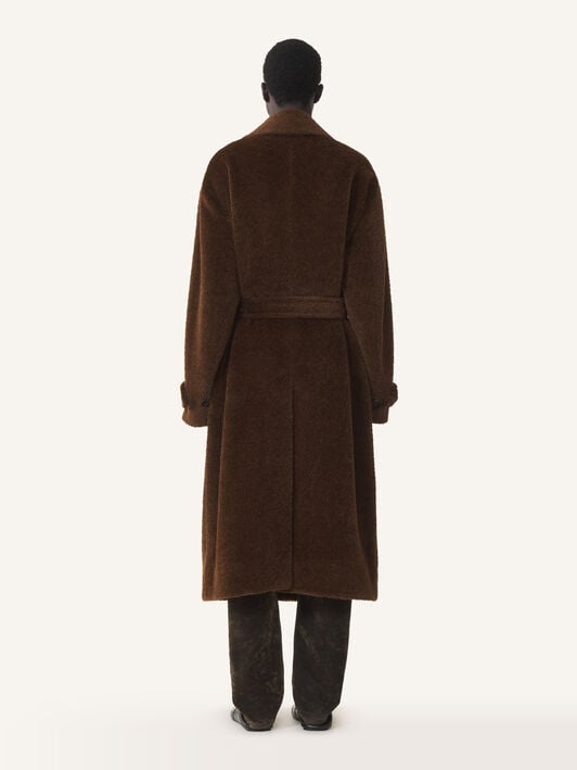 FAUX FUR DECONSTRUCTED COAT Lanvin FAUX FUR DECONSTRUCTED COAT Ebony RMCO00076375A26