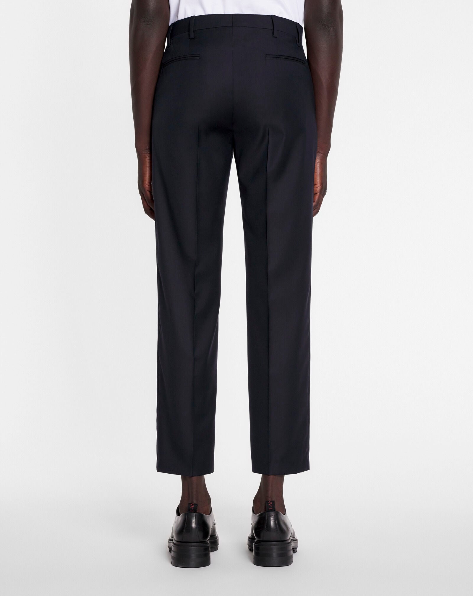 CIGARETTE TROUSERS IN WOOL Lanvin CIGARETTE TROUSERS IN WOOL Navy Blue RMTR00024916P23