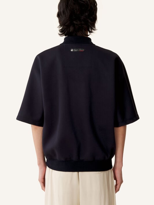 WEITES POLOSHIRT AUS DOPPELSEITIGEM JERSEY Lanvin WEITES POLOSHIRT AUS DOPPELSEITIGEM JERSEY Marineblau/Schwarz RMPL0051J056E26