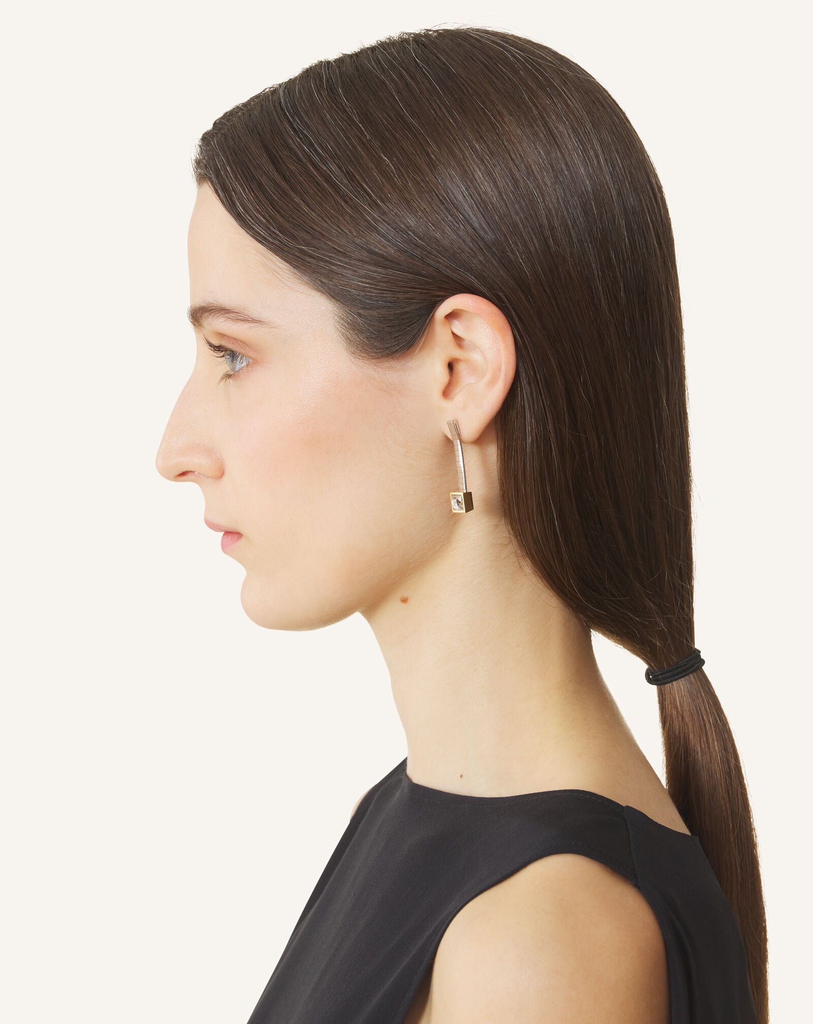 SHORT EARRINGS DIAMONDS LINE Lanvin SHORT EARRINGS DIAMONDS LINE Silver/Gold AWCJFBO7LGDLH26