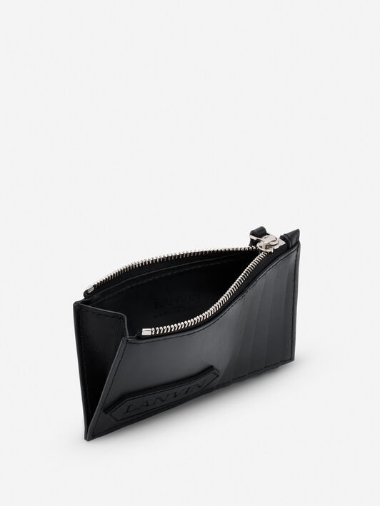 Lanvin PORTE-CARTES LANVIN SIGNATURE EN CUIR Noir LMSLSWZ3TOPSP24