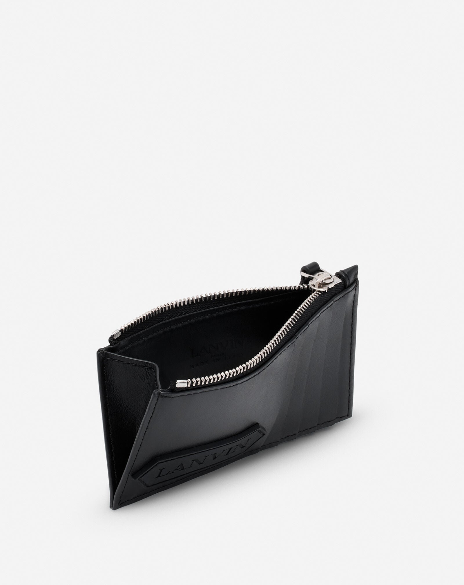 Lanvin PORTE-CARTES LANVIN SIGNATURE EN CUIR Noir LMSLSWZ3TOPSP24