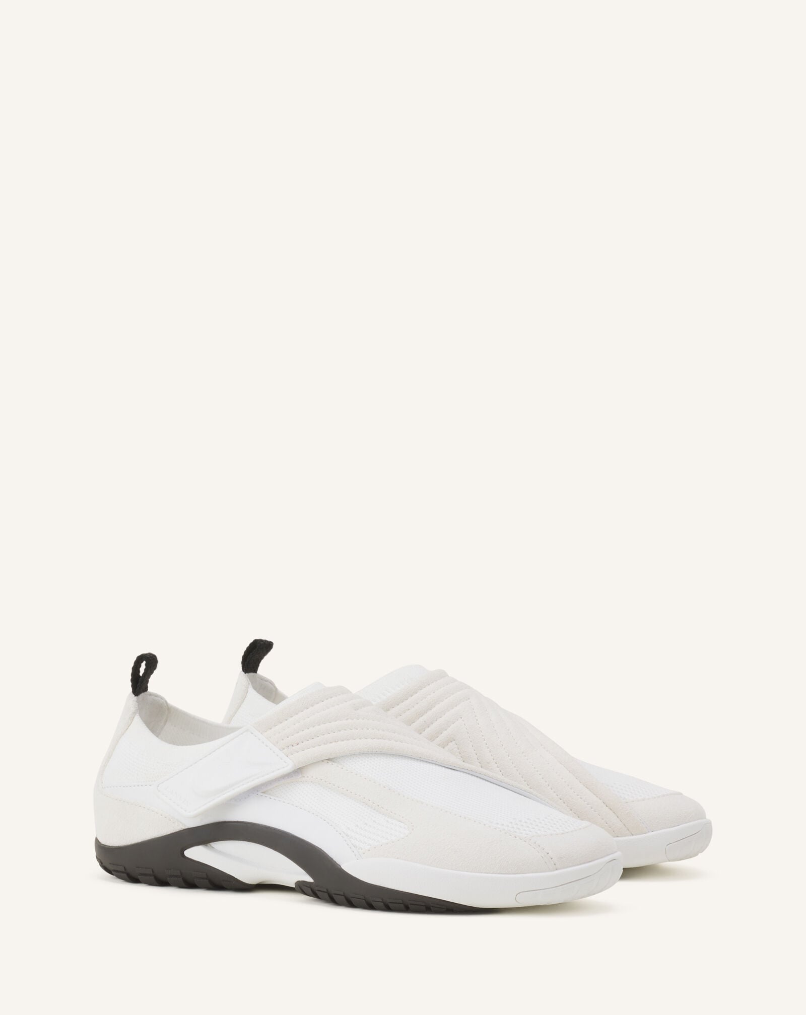 SNEAKERS LNV1 EN MAILLE ET DAIM Lanvin SNEAKERS LNV1 EN MAILLE ET DAIM Blanc/Noir FUSKDK0IKNSUE26