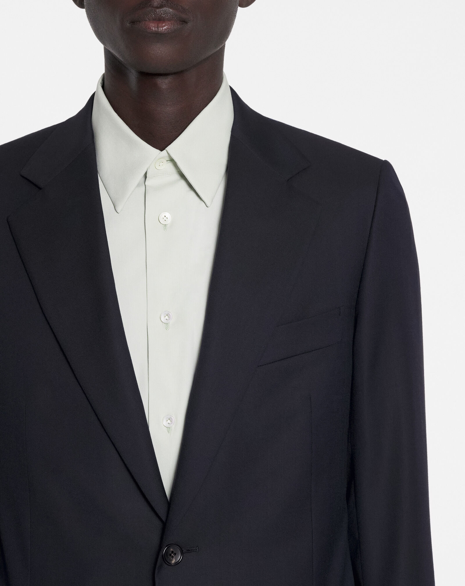 SINGLE BREASTED FLAP POCKETS JACKET in Navy Blue | Lanvin®