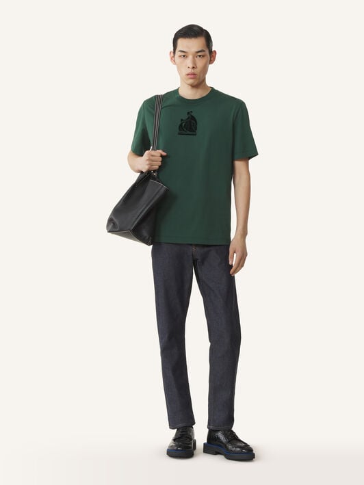 T-SHIRT LOGO M&D Lanvin T-SHIRT LOGO M&D Pine Green RMTS0012J321A26