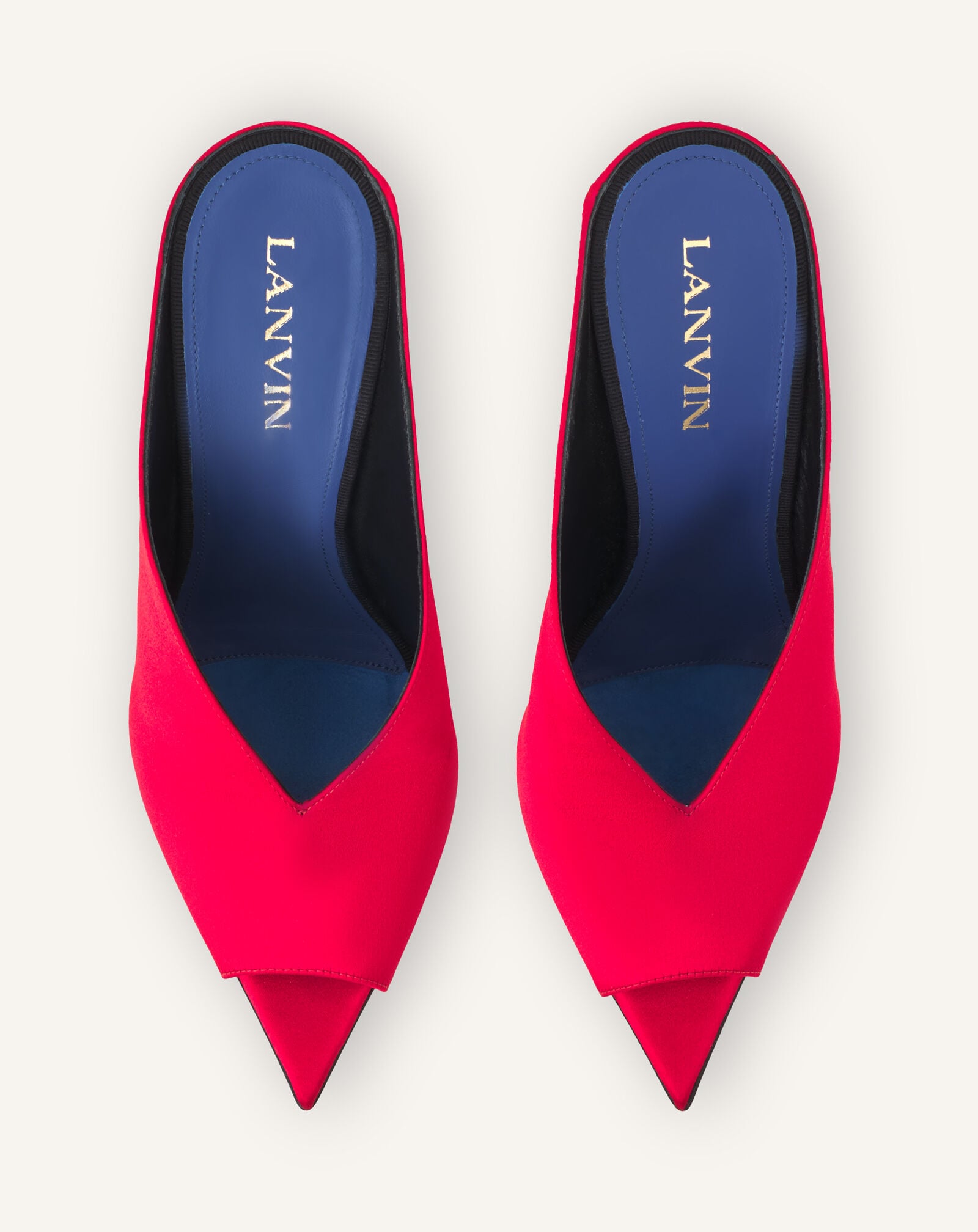MULE MIDNIGHT STEP EN SATIN Lanvin MULE MIDNIGHT STEP EN SATIN Rouge FWPUGA0DSATIH25