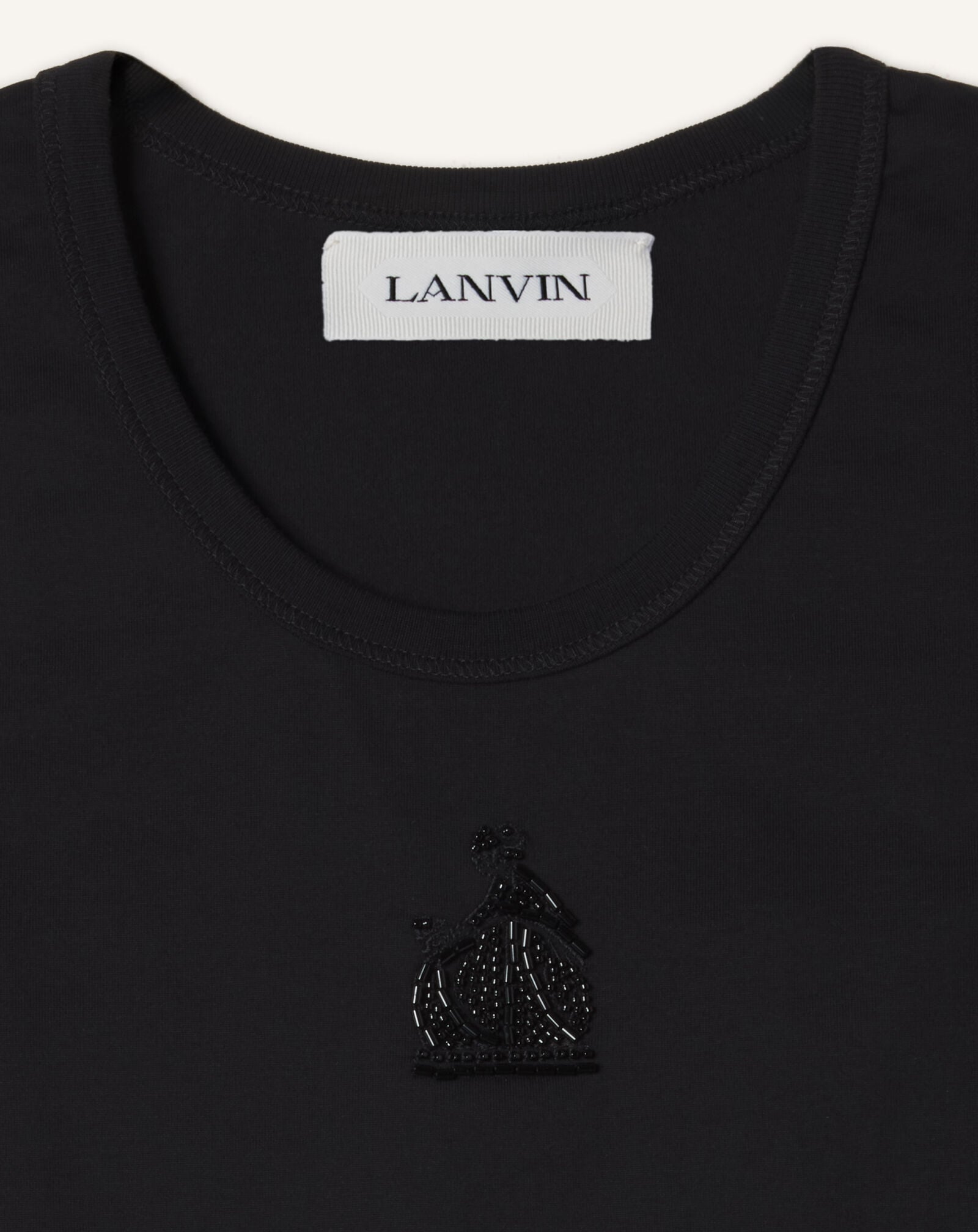 DÉBARDEUR BRODÉ LA MÈRE ET L'ENFANT EN JERSEY Lanvin DÉBARDEUR BRODÉ LA MÈRE ET L'ENFANT EN JERSEY Noir RWTS0067J320E26