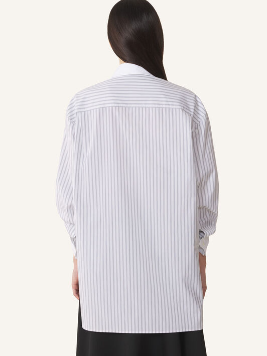 Lanvin GATHERED SLEEVES SHIRT White/Grey RWTO00566480H26