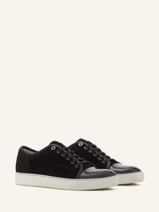 SNEAKERS DBB1 EN CUIR VERNI ET DAIM Lanvin SNEAKERS DBB1 EN CUIR VERNI ET DAIM Noir FMSKDBB1VBALP15