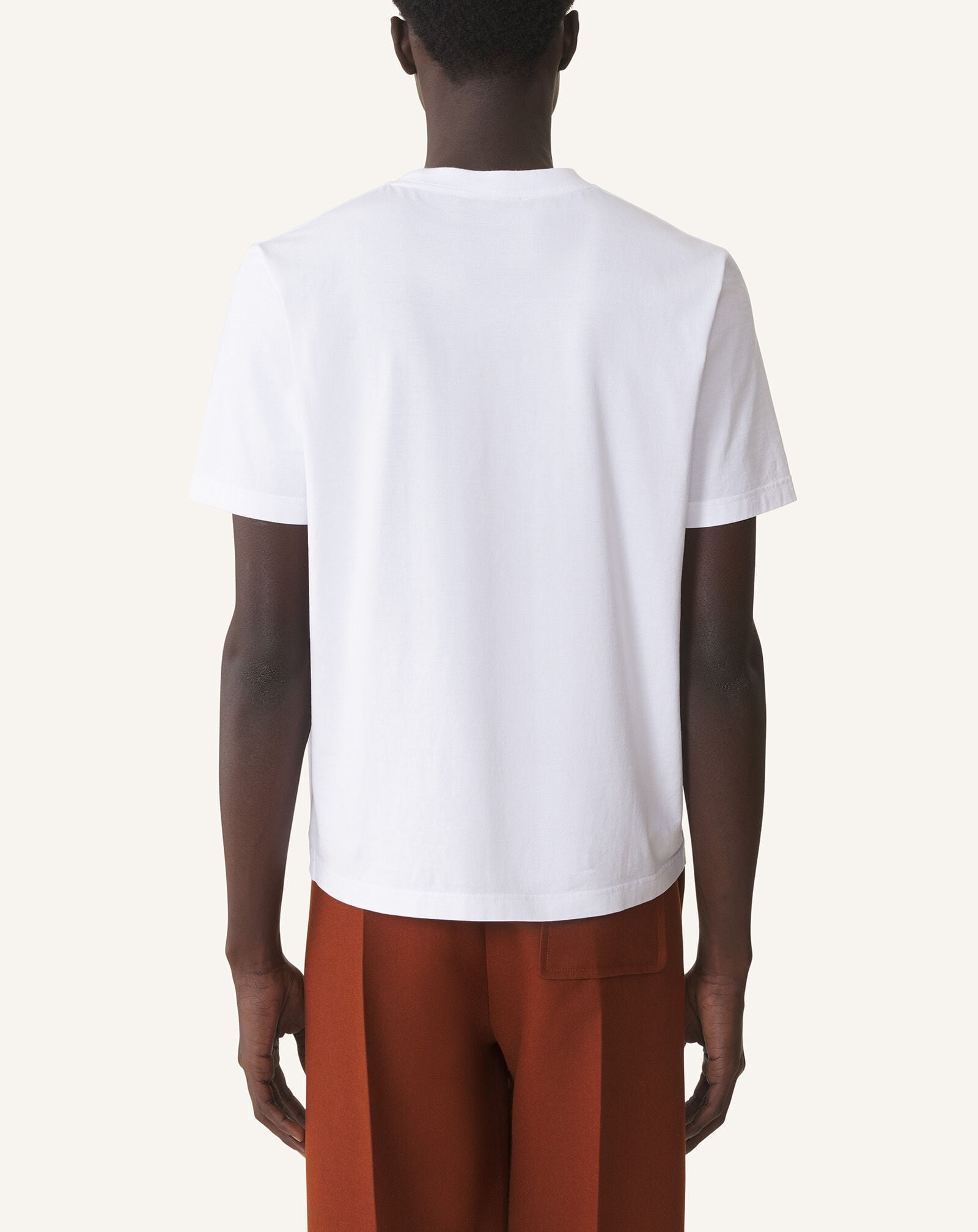CAMISETA LANVIN DE ALGODÓN BORDADO Lanvin CAMISETA LANVIN DE ALGODÓN BORDADO Blanco óptico RMTS0012J300H25