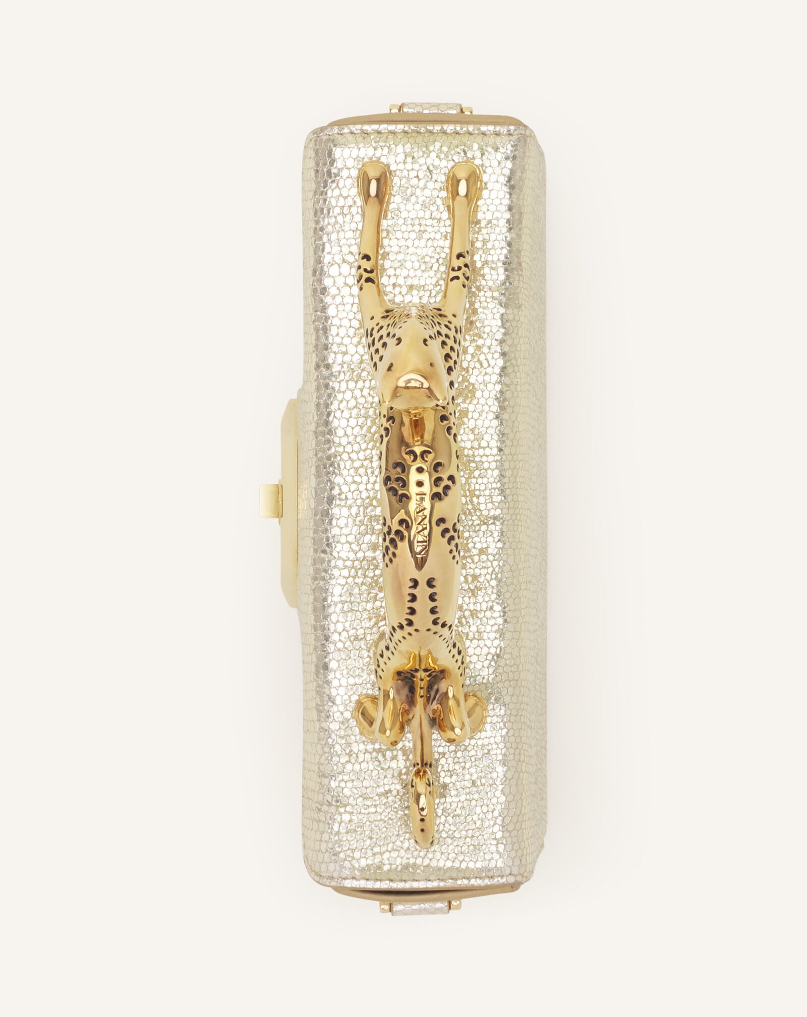 PENCIL CAT NANO BAG IN CRACKLED METALLIC LEATHER Lanvin PENCIL CAT NANO BAG IN CRACKLED METALLIC LEATHER Gold LWBGBR04MCCAA26