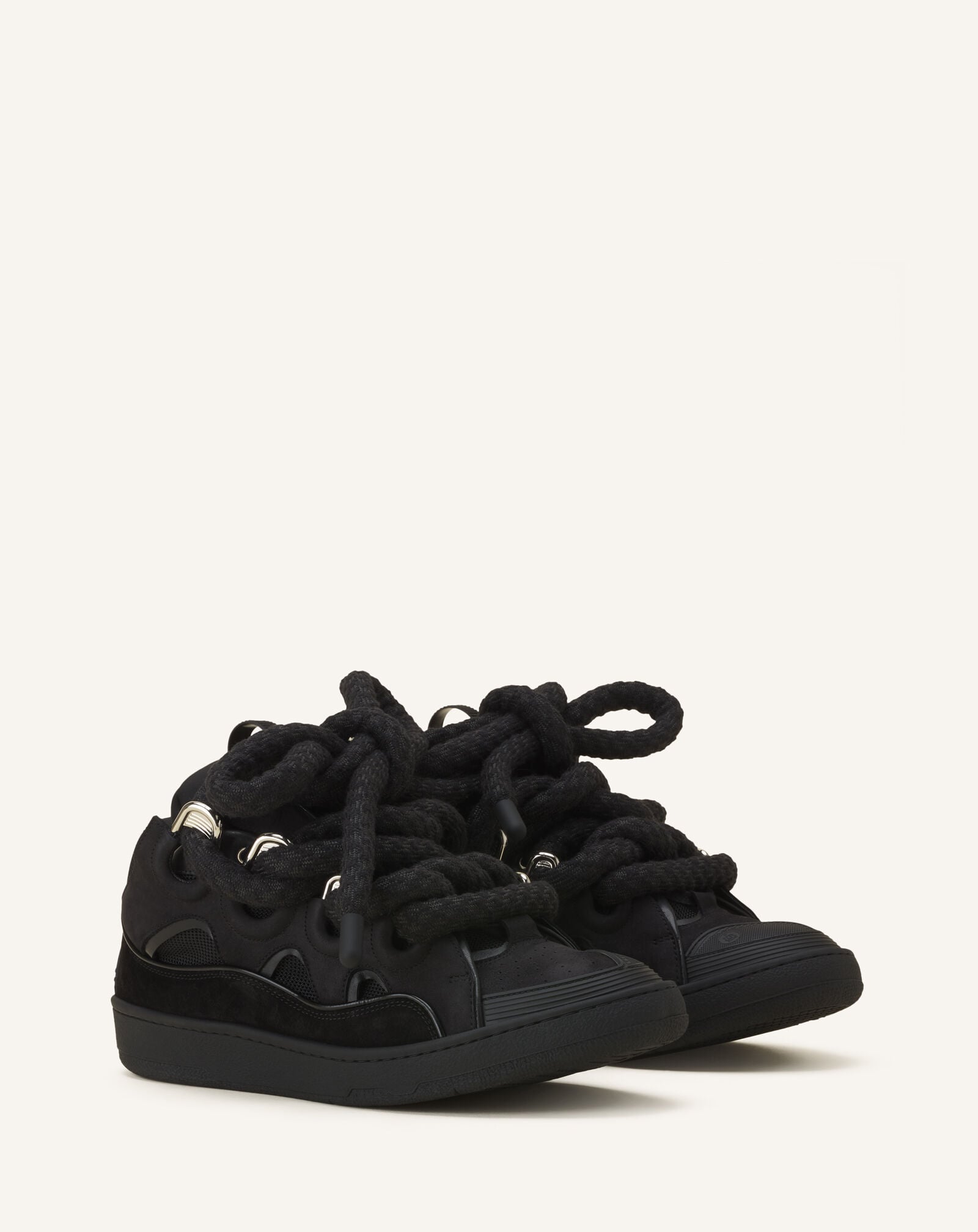 SNEAKERS CURB EFFET SERPENT EN CUIR Lanvin SNEAKERS CURB EFFET SERPENT EN CUIR Noir FUSKDK12ECSKA26