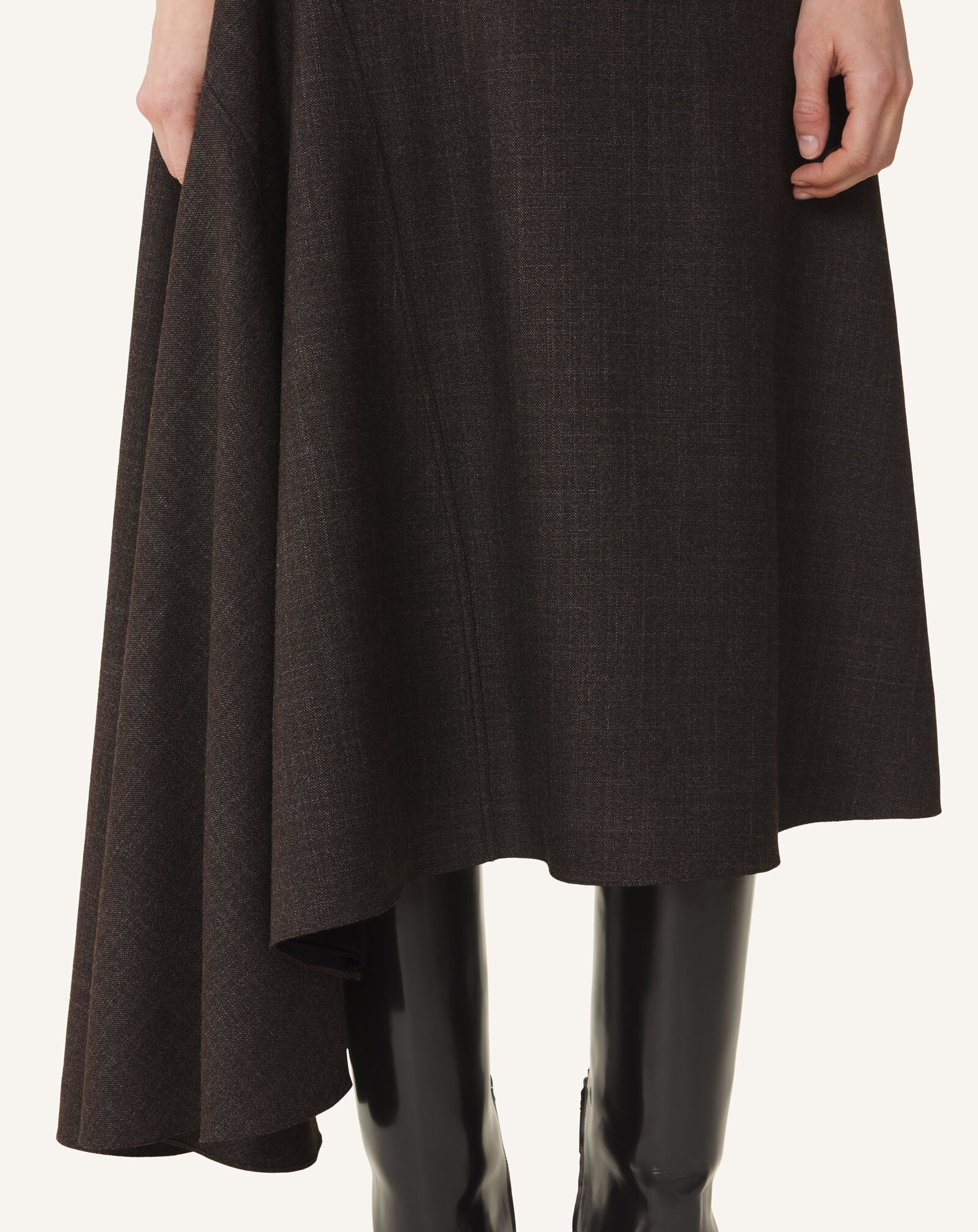 ASYMMETRICAL SKIRT Lanvin ASYMMETRICAL SKIRT Brown/Dark Brown RWST00516473H26