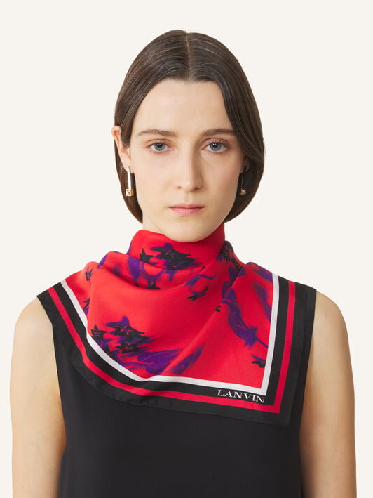 90X90 SQUARE PRINTS SHADOW DAISY Lanvin 90X90 SQUARE PRINTS SHADOW DAISY Red AWSAPSC21SHDH26