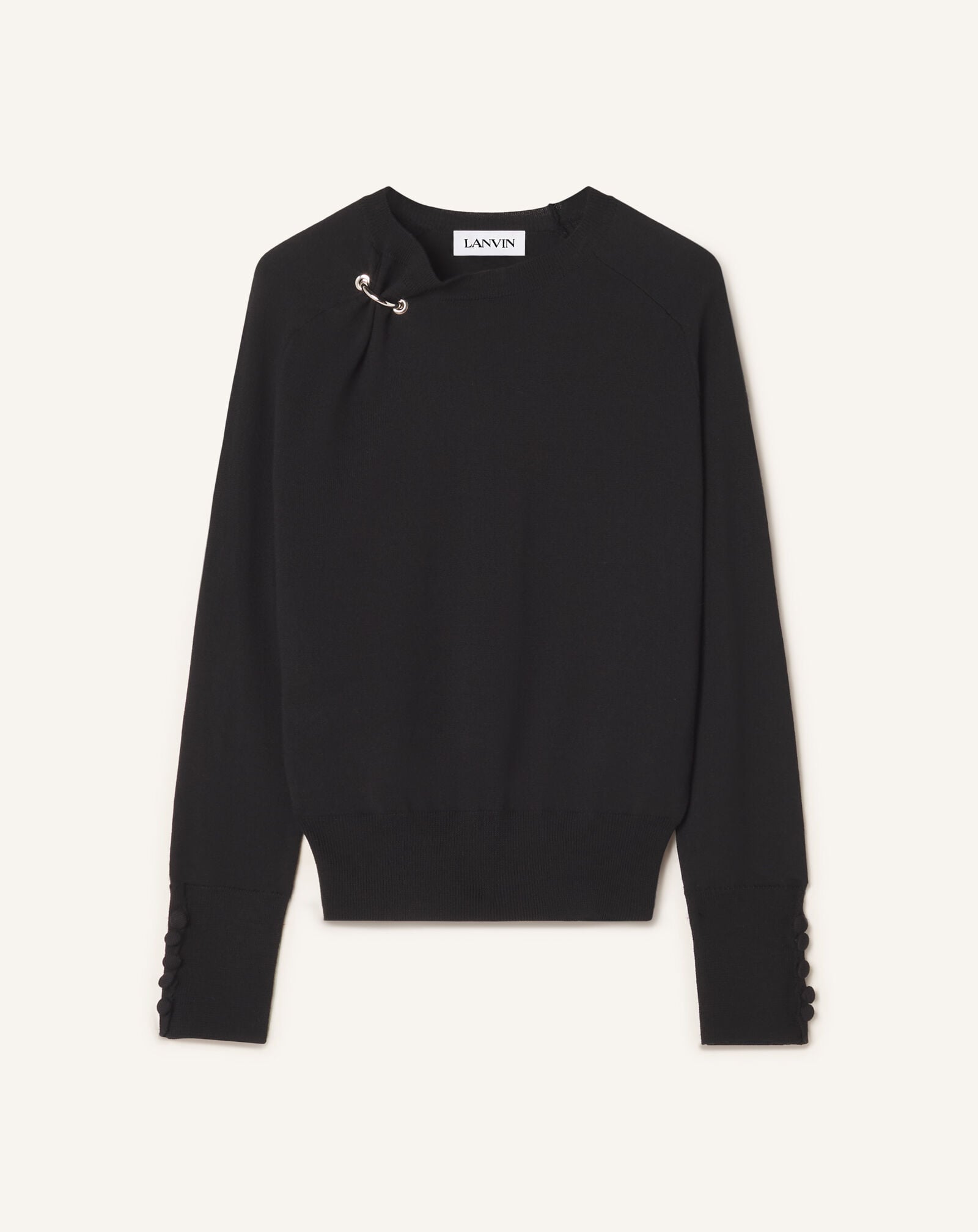 PIERCING DETAIL SHORT JUMPER Lanvin PIERCING DETAIL SHORT JUMPER Black RWPO0064K129H26