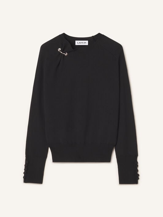 PIERCING DETAIL SHORT JUMPER Lanvin PIERCING DETAIL SHORT JUMPER Black RWPO0064K129H26
