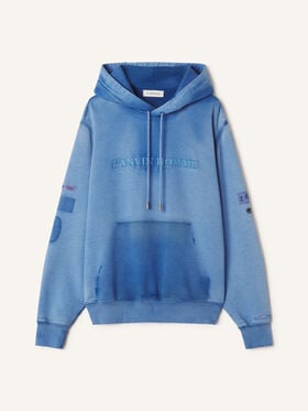 Lanvin HOODIE EFFET USÉ CENTENAIRE Bleu Lanvin RMHO0055F313A26