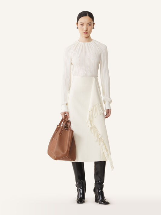 CHARMEUSE PLEATED TOP Lanvin CHARMEUSE PLEATED TOP Milk RWTO00066413A26