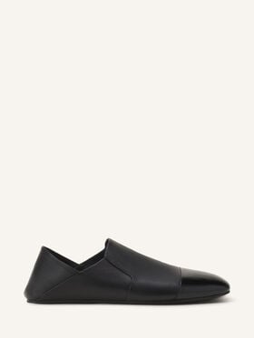 Lanvin SLIPPER NAPPA AND PATENT LEATHER Black FMSHGL08NAVEA26