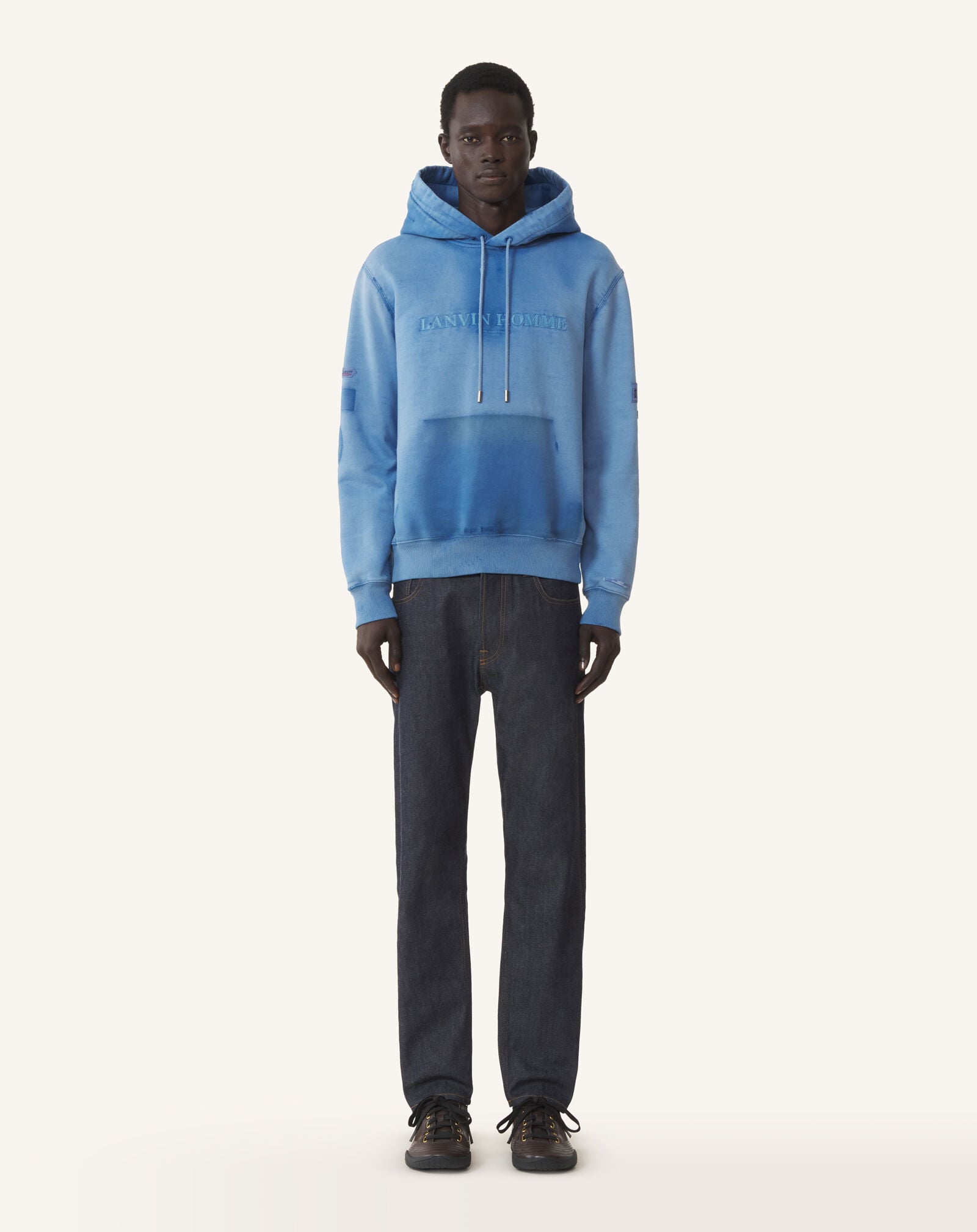 Lanvin 100 YEARS ANNIVERSARY HOODIE Lanvin Blue RMHO0055F313A26