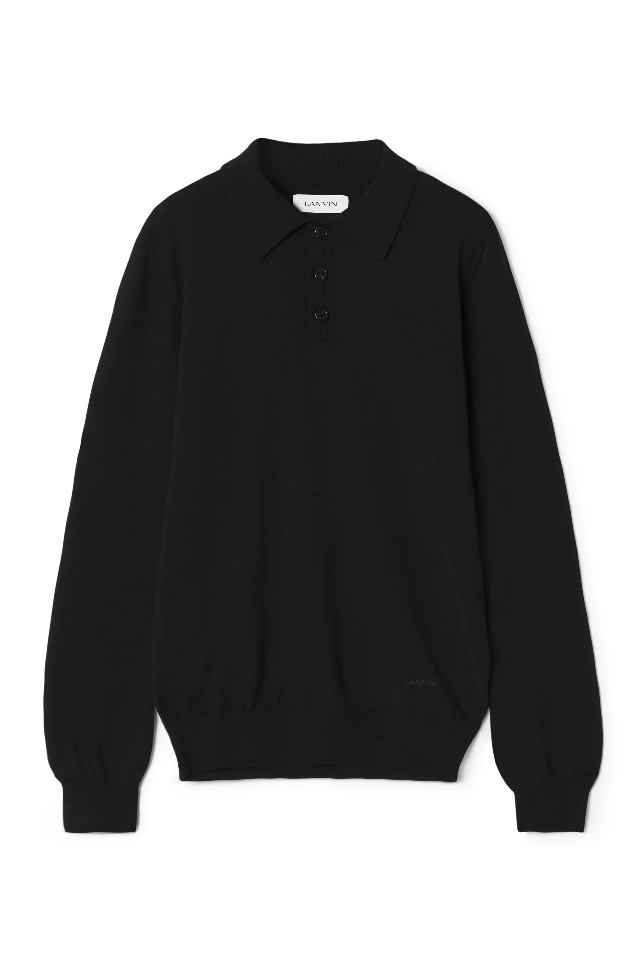 Lanvin POLO NECK LONG-SLEEVE JUMPER Black RMPL0012K099A26