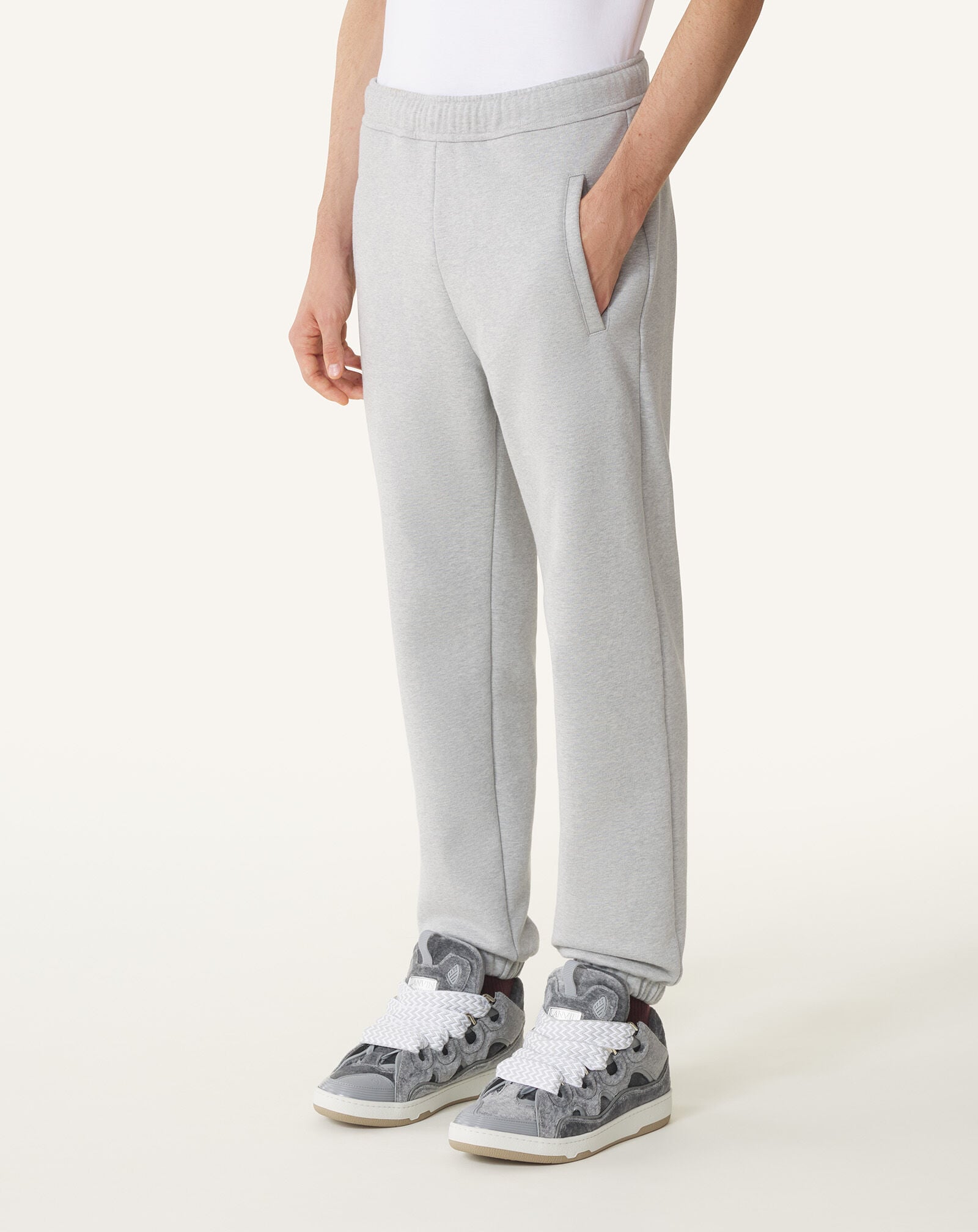 LANVIN RIBBON JOGGING PANTS Lanvin LANVIN RIBBON JOGGING PANTS Heather Grey RMTR0030F047P26