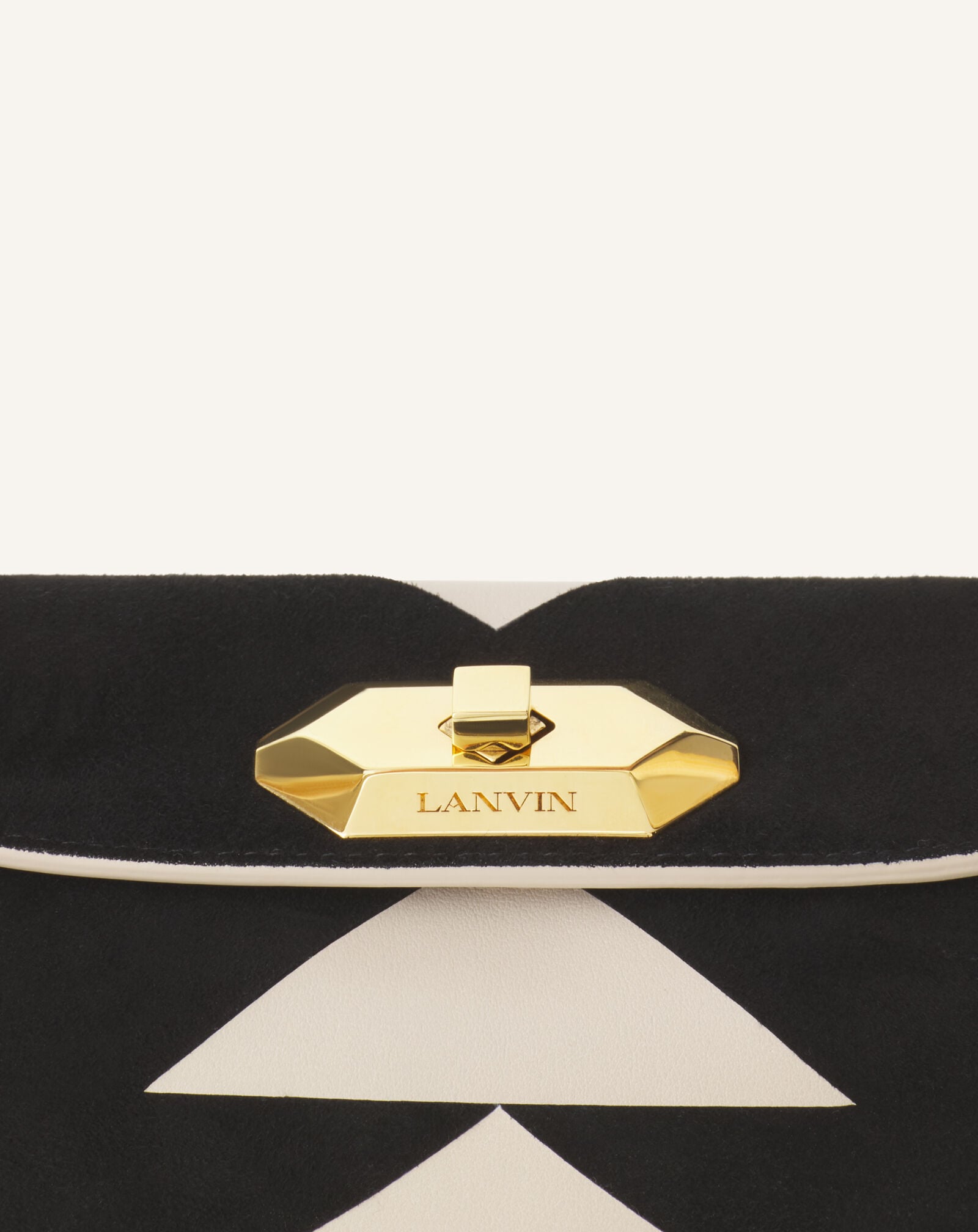 COMPAGNON 20 LEATHER BAG Lanvin COMPAGNON 20 LEATHER BAG Ecru/Black LWBGLRPMNATRE26