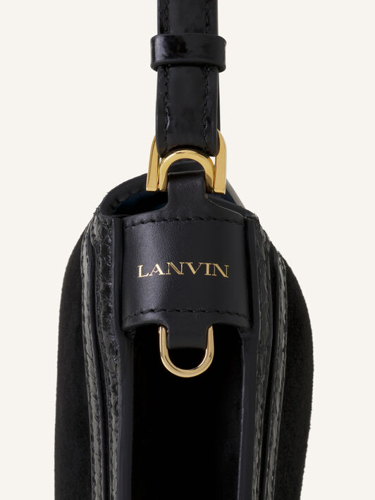BORSA COMPAGNON 20 IN CAMOSCIO Lanvin BORSA COMPAGNON 20 IN CAMOSCIO Nero LWBGLRPMNUAYP26