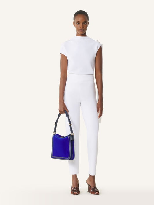 BORSA COMPAGNON IN CAMOSCIO Lanvin BORSA COMPAGNON IN CAMOSCIO Blu Elettrico/Blu Scuro LWBGLRMMNUAYP26