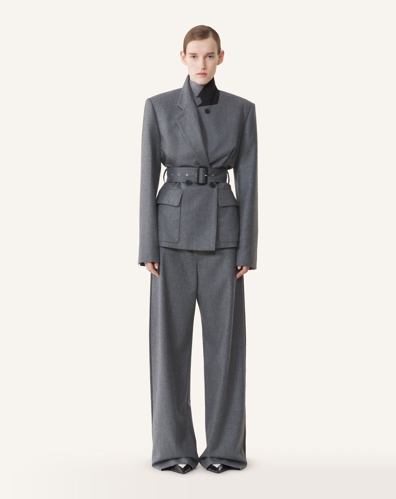LOOSE FIT TROUSERS Lanvin LOOSE FIT TROUSERS Heather Grey RWTR00156383A26