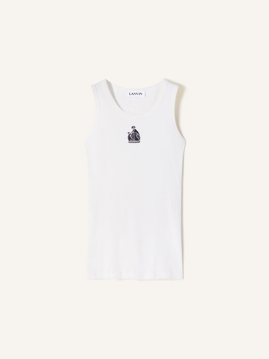GERIPPTES TANKTOP MOTHER AND CHILD Lanvin GERIPPTES TANKTOP MOTHER AND CHILD Weiß RWTO0012J047P26