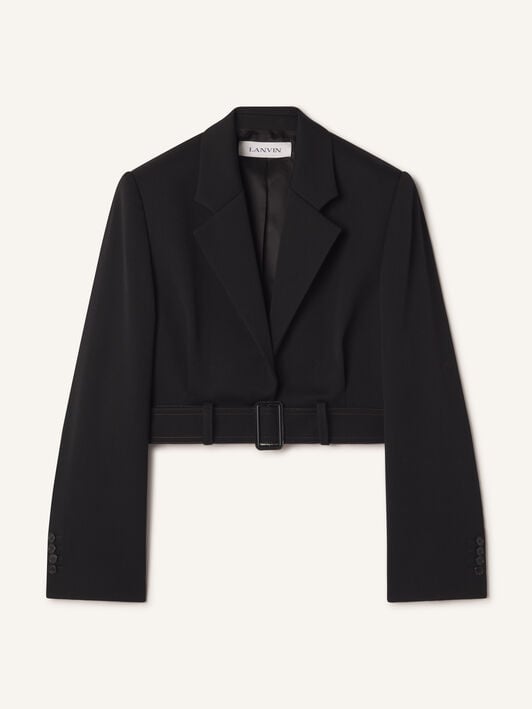 BELTED SHORT JACKET Lanvin BELTED SHORT JACKET Black RWJA00194885A26