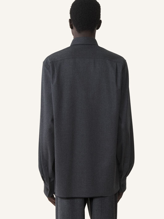 REGULAR FIT OVERSHIRT Lanvin REGULAR FIT OVERSHIRT Charcoal RMSI00136383A26