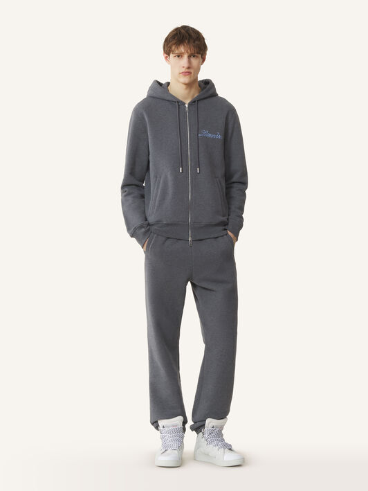 PANTALÓN JOGGING LANVIN RIBBON DE ALGODÓN Y CACHEMIRA Lanvin PANTALÓN JOGGING LANVIN RIBBON DE ALGODÓN Y CACHEMIRA Antracita RMTR0130F013A26