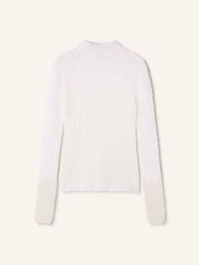 Lanvin TOP COLLO ALTO IN LANA E MOHAIR Luna RWPO0005K123A26