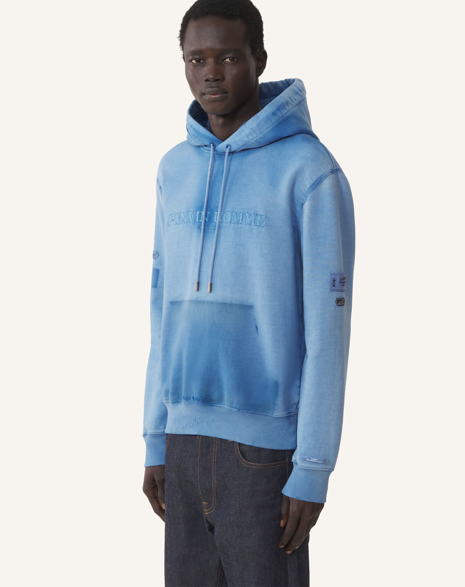 Lanvin 100 YEARS ANNIVERSARY HOODIE Lanvin Blue RMHO0055F313A26