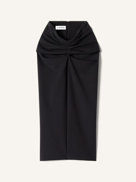 Lanvin JUPE MIDI EN JERSEY Noir RWST00046142P26